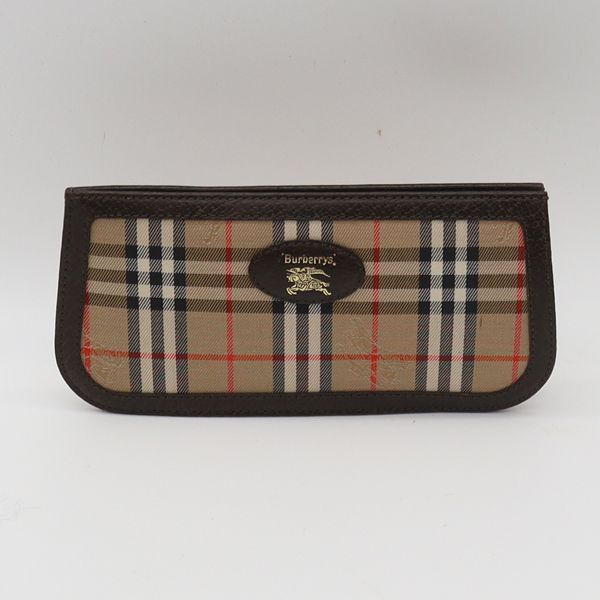 【極美品】Burberry バーバリー ノバチェック メガネケース 良品 バーバリー ノバチェック柄 ブラウン系 メンズ/レディース