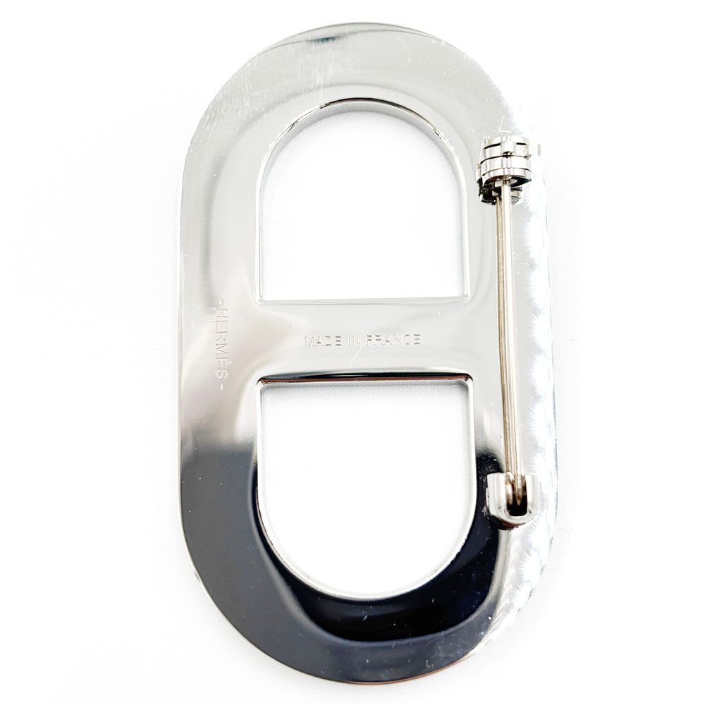 HERMES エルメス シェーヌダンクル ブローチ ブラック SS 約14.8