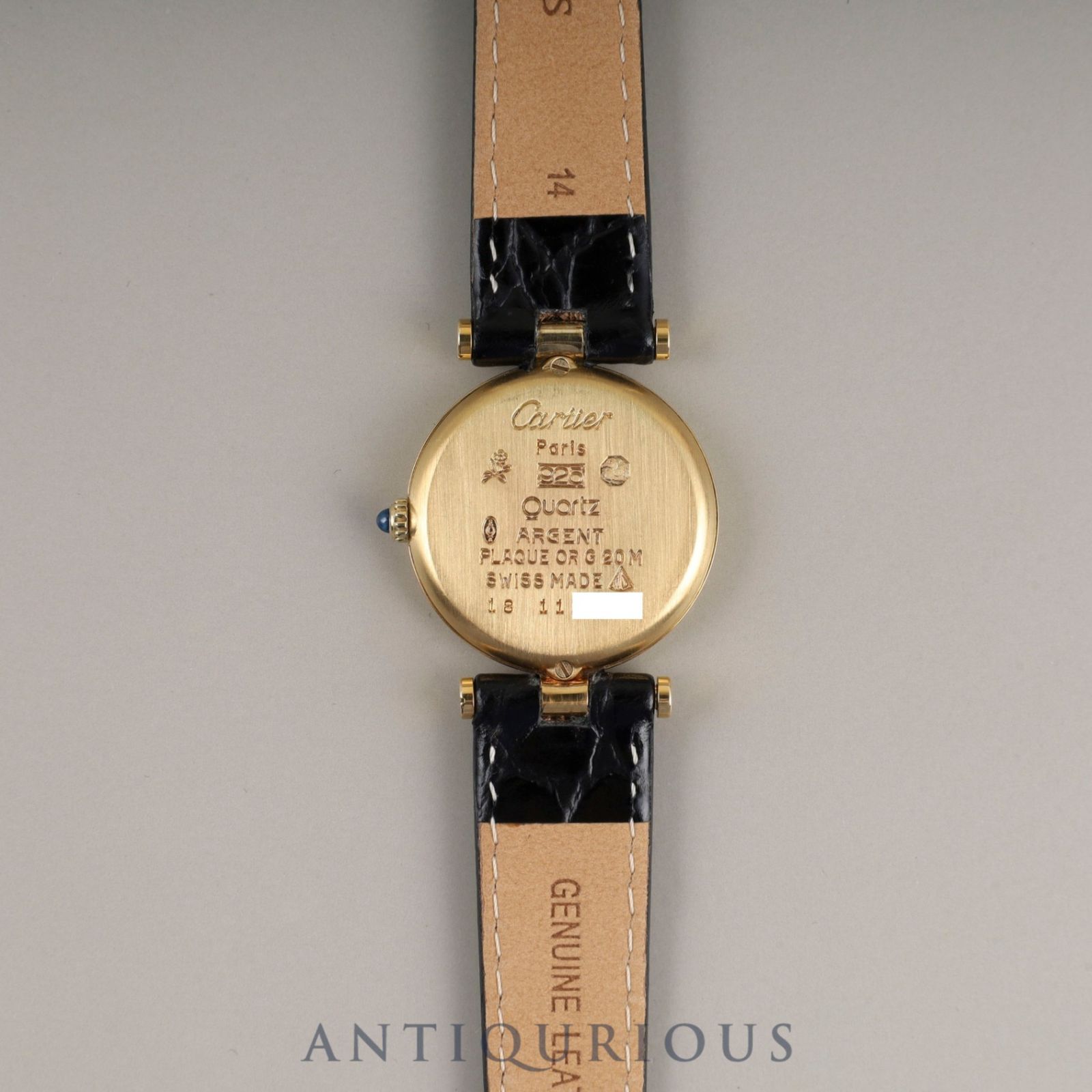 カルティエ マスト ヴァンドーム VLC SM クォーツ Cal.81 SV925 革  