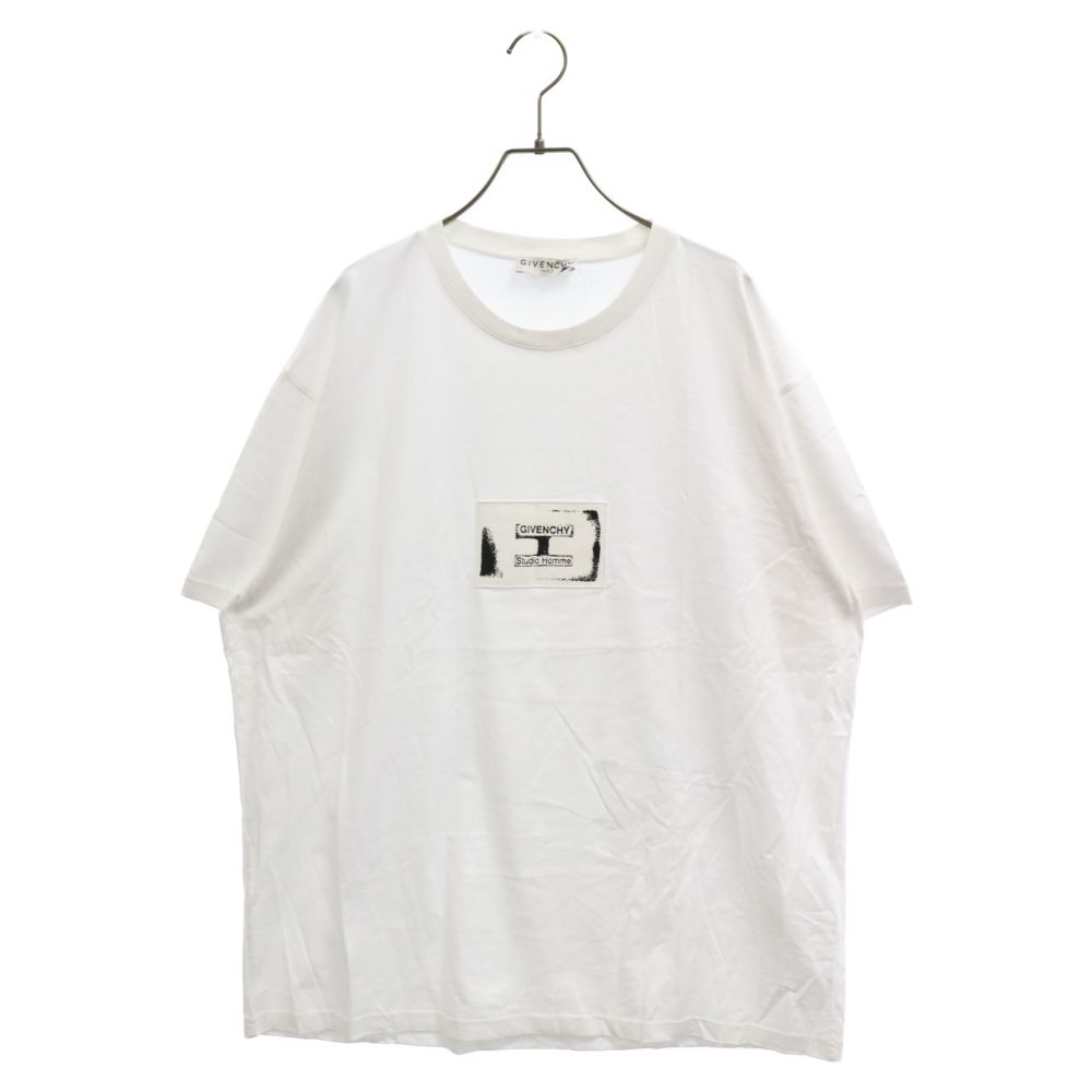 GIVENCHY (ジバンシィ) Studio Homme T-shirt スタジオオム パッチロゴ 半袖Tシャツ カットソー ホワイト  BM70UQ3002 - メルカリ