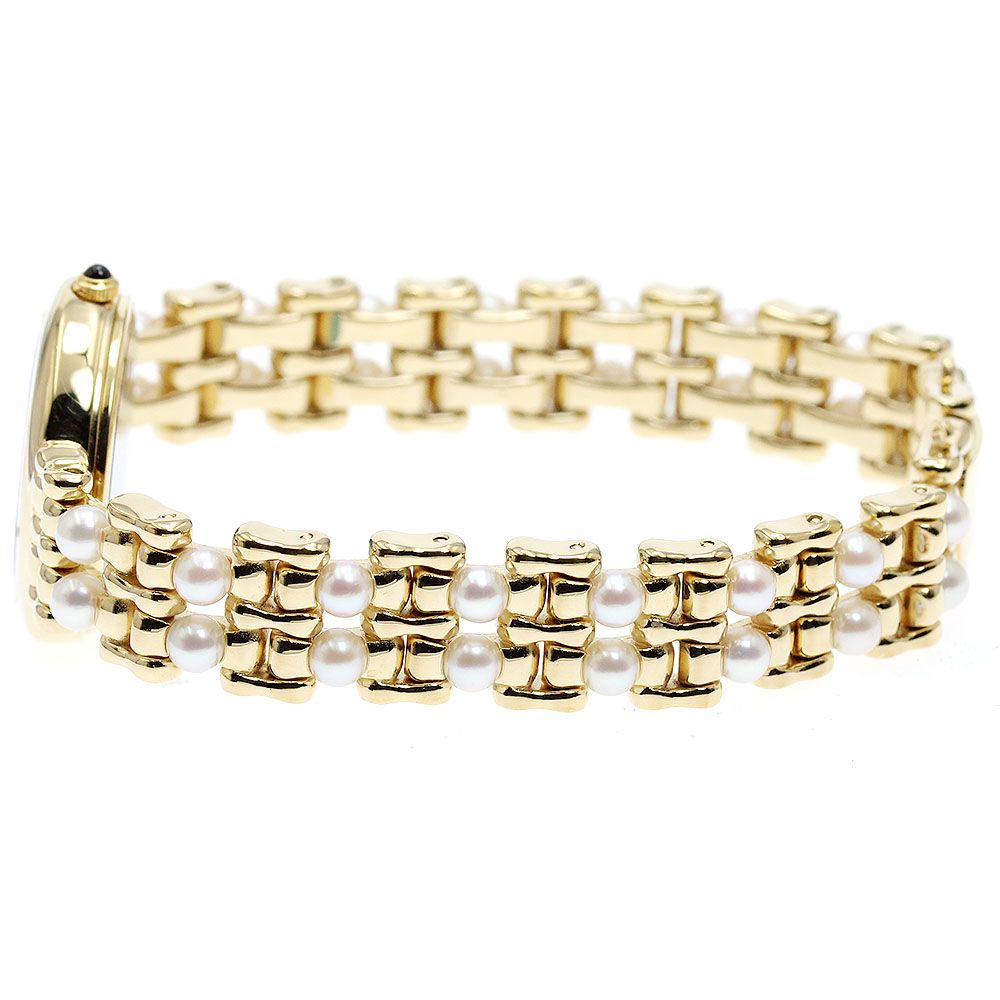 ミキモト MIKIMOTO パールウォッチ クォーツ レディースベルト訳あり_  