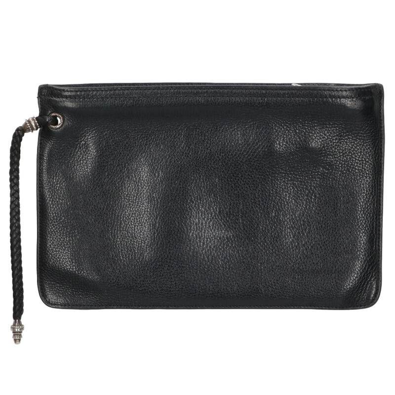 クロムハーツ Flat Plane レザークラッチバッグ メンズ