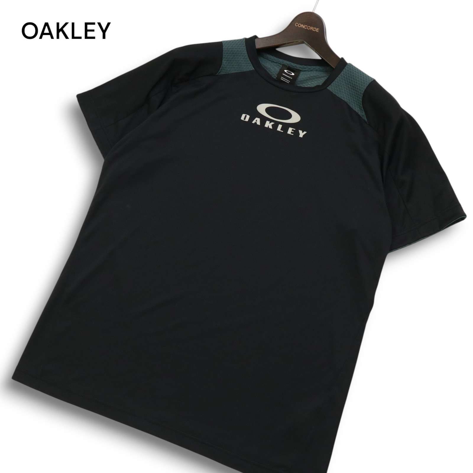 OAKLEY オークリー 春夏 ロゴプリント☆ 切替 半袖 カットソー Tシャツ 