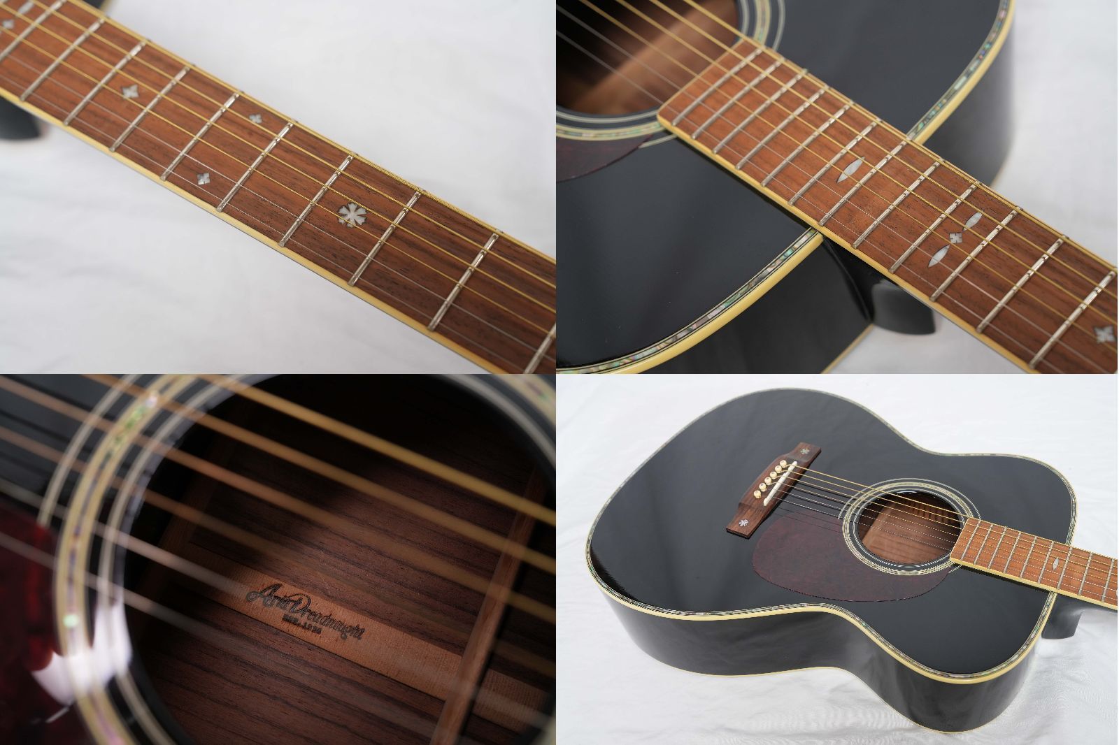 ☆Aria Dreadnought☆AF-60 BK トップ＆バック単板モデル 美品 アリア