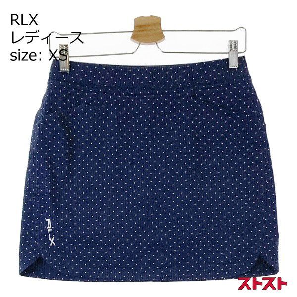RLX ラルフローレン インナー付 スカート シアサッカー ドット総