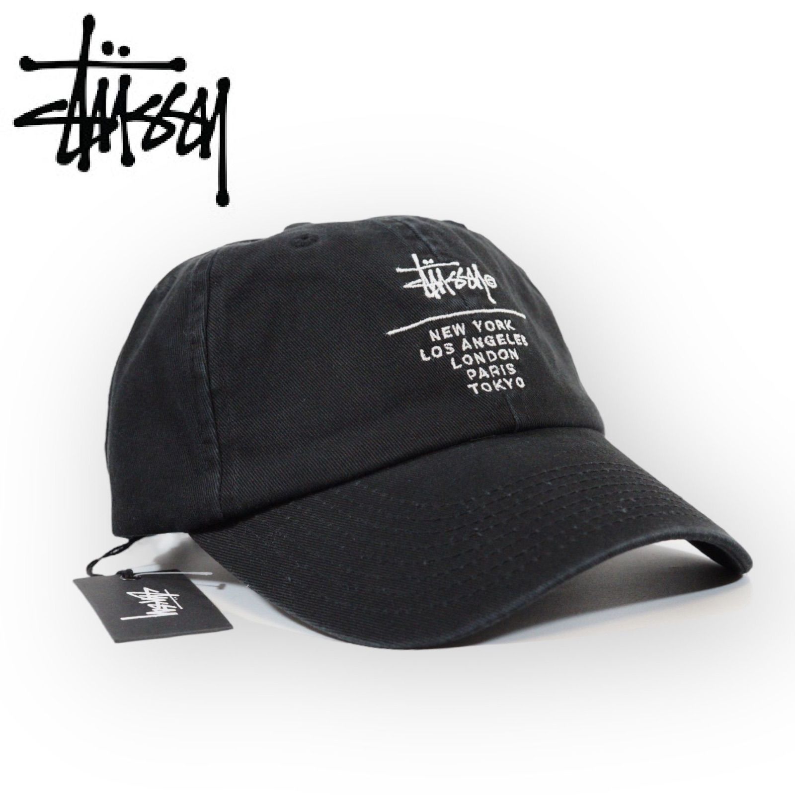 ◇日本未発売◇STUSSY City Stack Low Pro Cap ブラック/ステューシー 