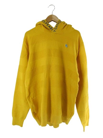 パーリーゲイツ PEARLY GATES ツイン ニット 2点セット ストレッチ天竺 ボーダー ジャガー プルオーバー ニット パーカー サイズ6 イエロー 正規 QQQ WHITEMONARCHHOTEL_COM