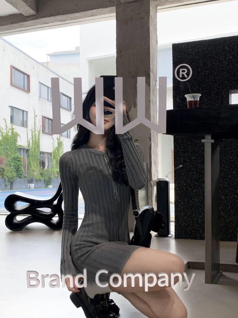 ロングニットドレス タイトワンピ