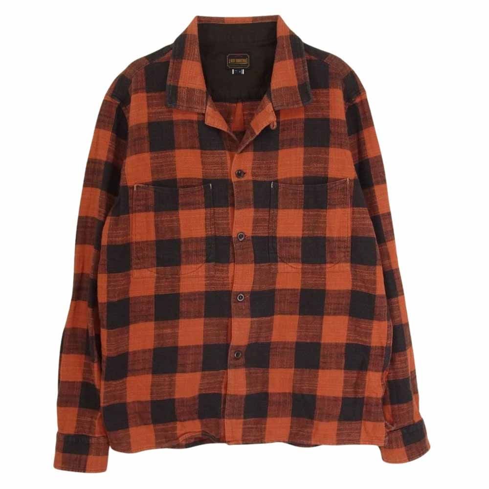 LOST CONTROL ロストコントロール L18A2-2010 Square Pocket Check Shirts スクウェア ポケット  チェック 長袖 シャツ レッド系 3【中古】 - メルカリ