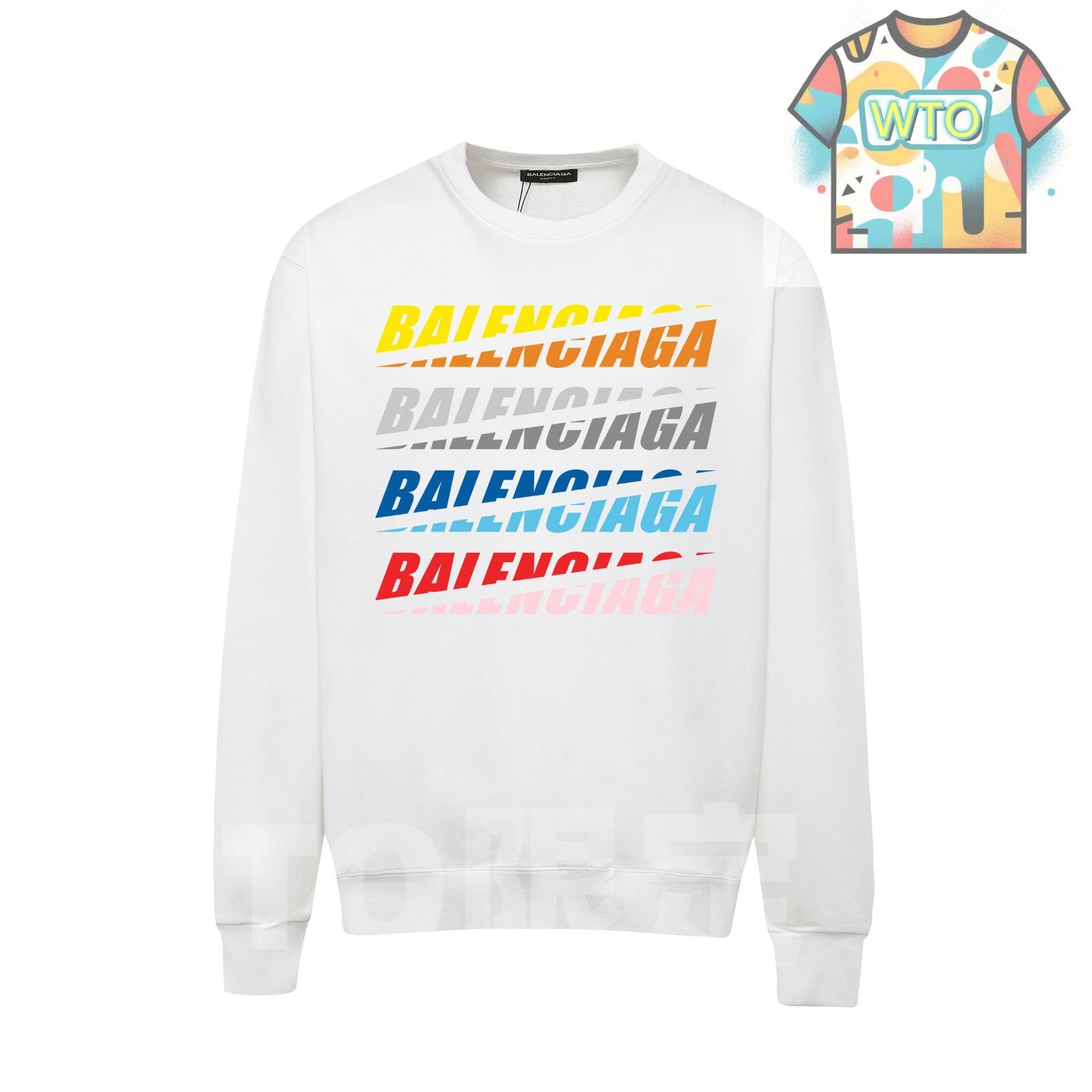 Balenciaga パリセーガ ロゴプリント スウェットシャツ [本日WTO Balenciaga パリセーガ ロゴプリント スウェットシャツ [本日WTO