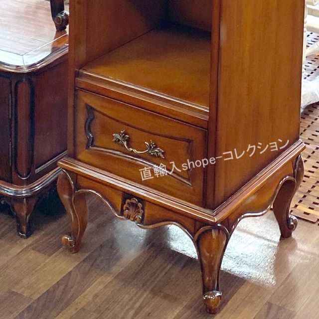マホガニーアンティーク家具 幅45 オープン本棚 スリム