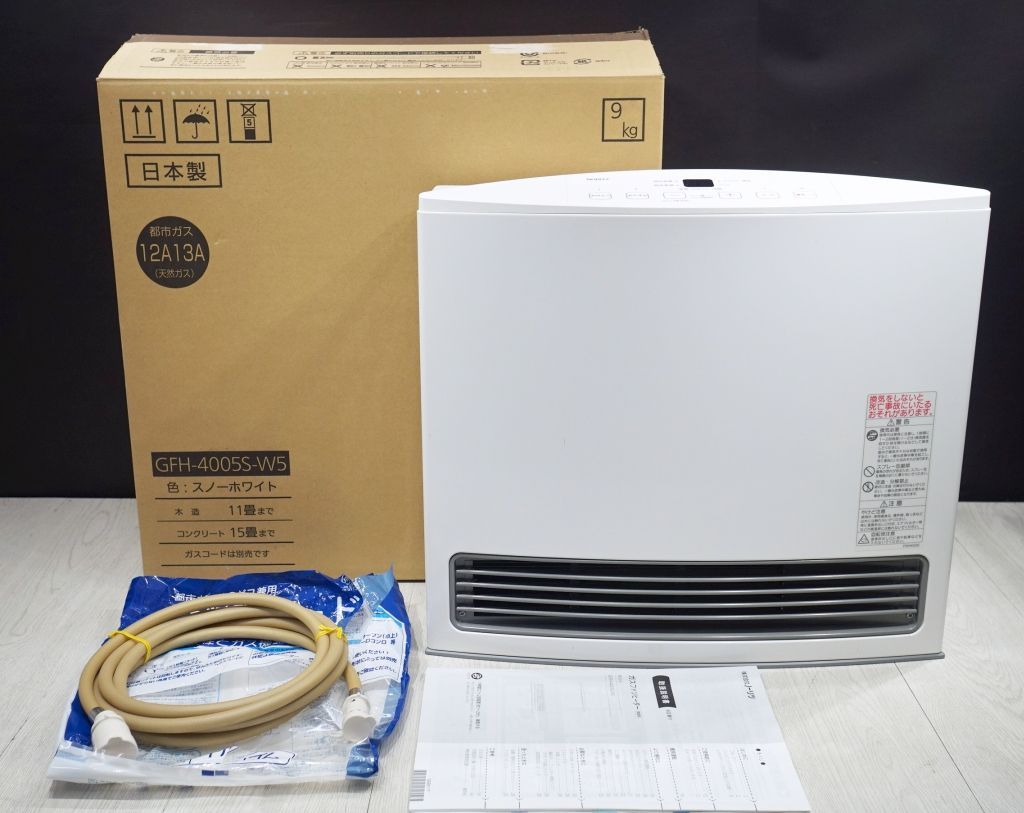 新品未使用】おまけ付き 都市ガスノーリツファンヒーターGFH-4005S-W5-