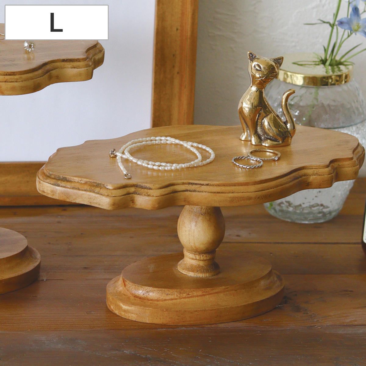 アクセサリースタンド ナインマーケ パイン デコレーションスタンドL （ ディスプレイ コレクション スタンド テーブル 飾り台 収納 オブジェ 天然木 Lサイズ 小物置き 台 北欧 雑貨 飾る 木