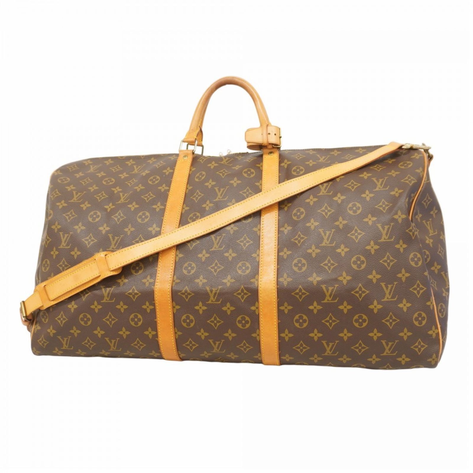 ルイ ヴィトン Louis Vuitton ルイ ヴィトン ボストンバッグ モノグラム キーポルバンドリエール60 M41412 ブラウンメンズ レディース P1460923
