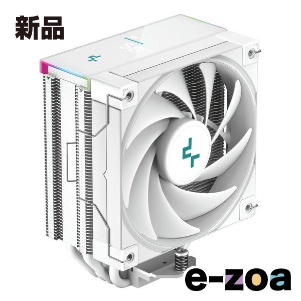 DEEPCOOL ディープクール 空冷CPUクーラー AK400 White デジタルディスプレイ 4本ヒートパイプ シングルタワー R-AK400-WHADMN-G 2613644