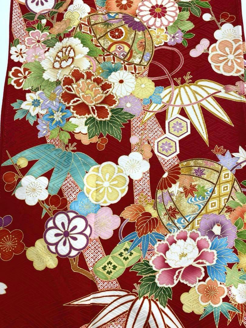 振袖 豪華 吉澤友禅 金駒 金彩 紋意匠 身丈156cm 撥水加工済