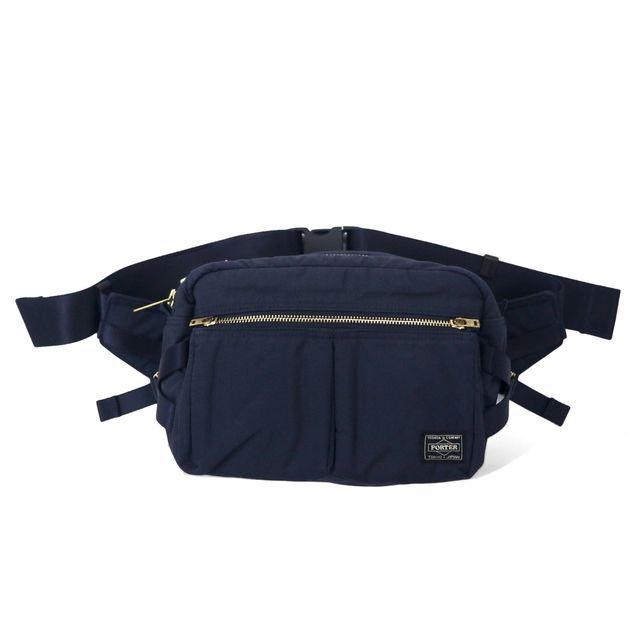 PORTER ドラフト ウエストバッグ ボディバッグ ネイビー ナイロン 