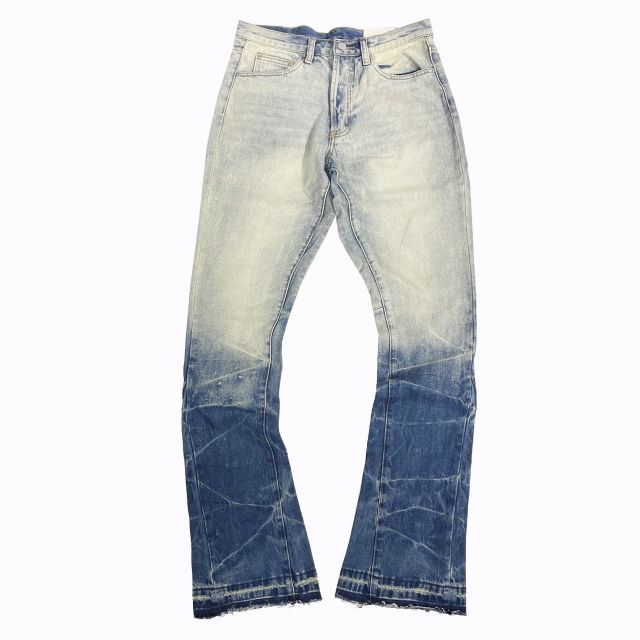 【送料無料】mnml B594 SUN FLARE デニム パンツ フレアカット ブーツカット ブルー 青 DENIM PANTS Blue ミニマル