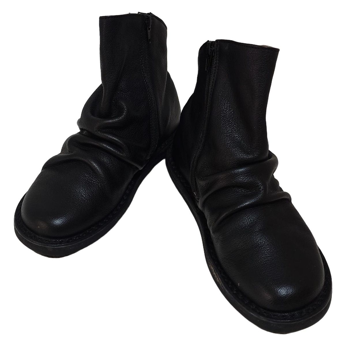 trippen トリッペン ショートブーツ 37 レディース - 黒 インソール取外し可|シワ加工 レザー