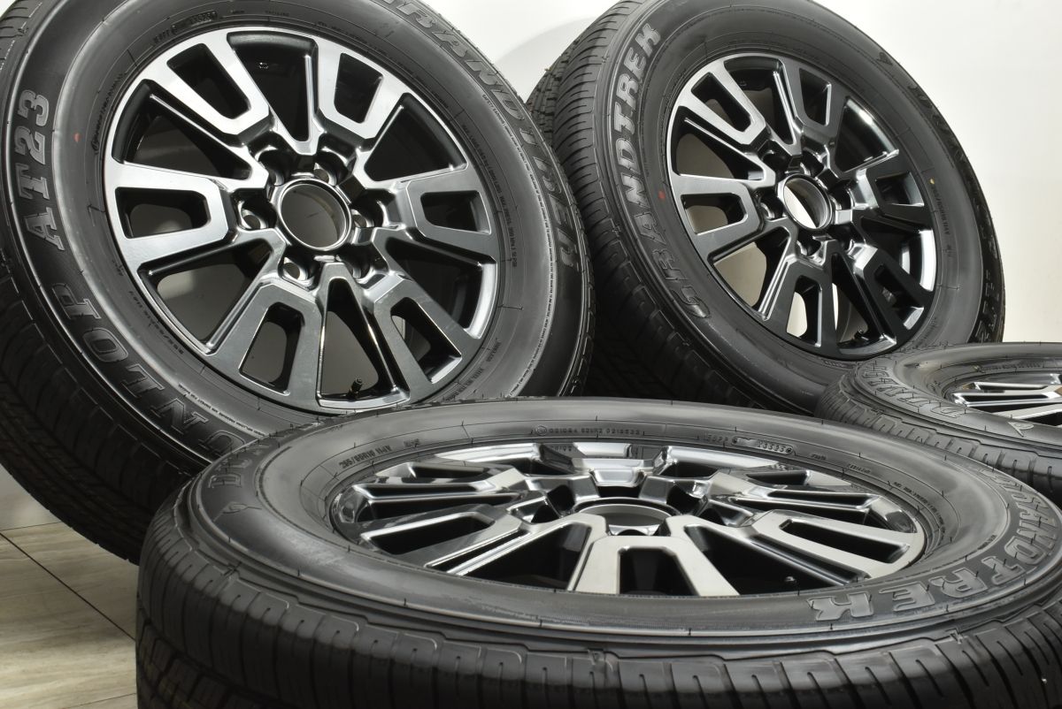製 新車外し トヨタ ランドクルーザー250 純正 18in 7J 51 PCD139.7 ダンロップ AT23 265|65R18 レクサスLX600|700 バリ溝