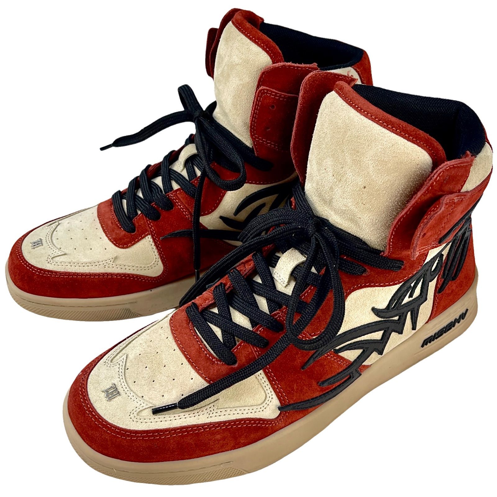 MISBHV ミスビヘイブ トライバル レザー装飾 白赤黒 AJ1 シカゴ セピア 