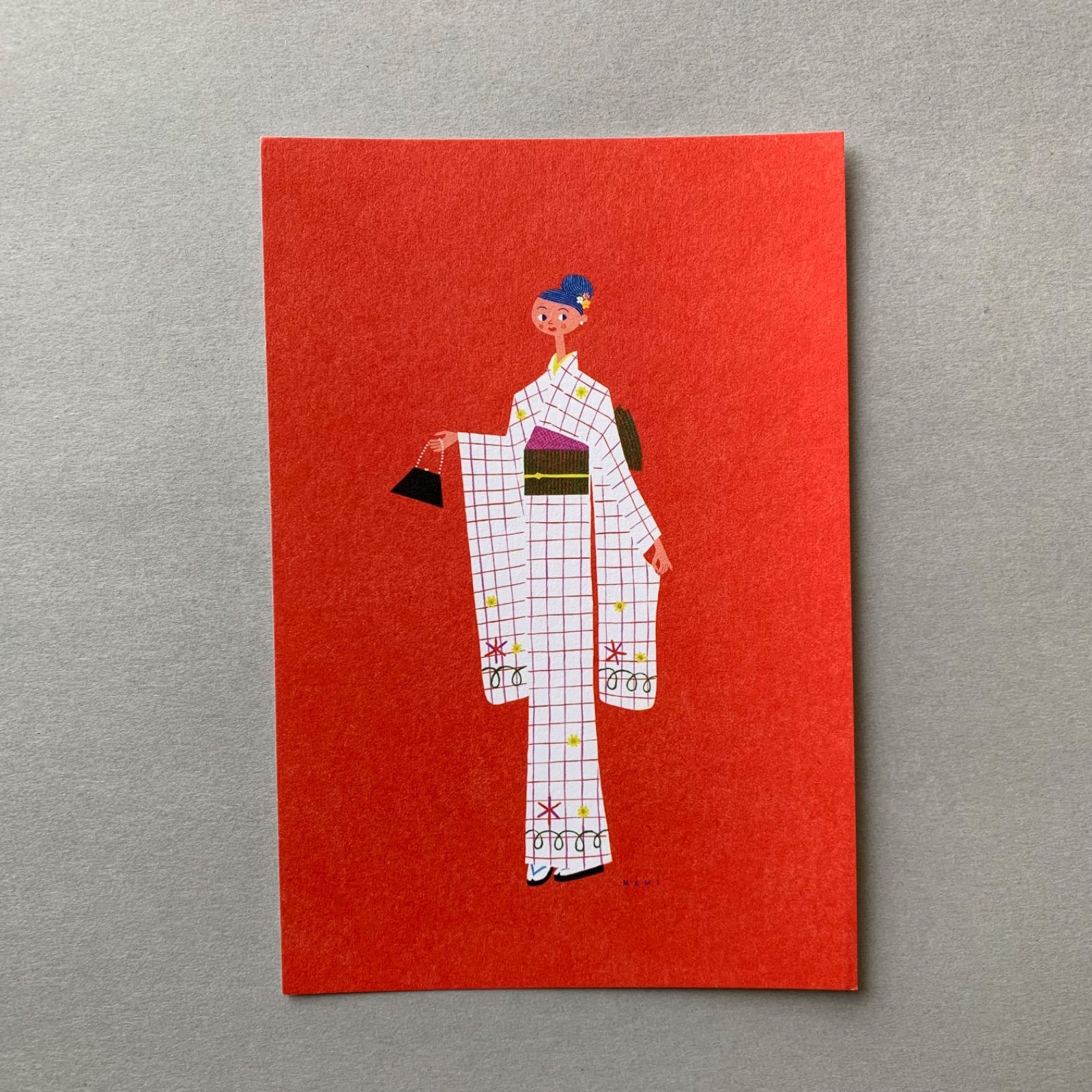 ZINE「J'aime le kimono 着物大好き」のし袋 & ポストカード付き 12cm×12cm 16ページ 日本語　フランス語-9