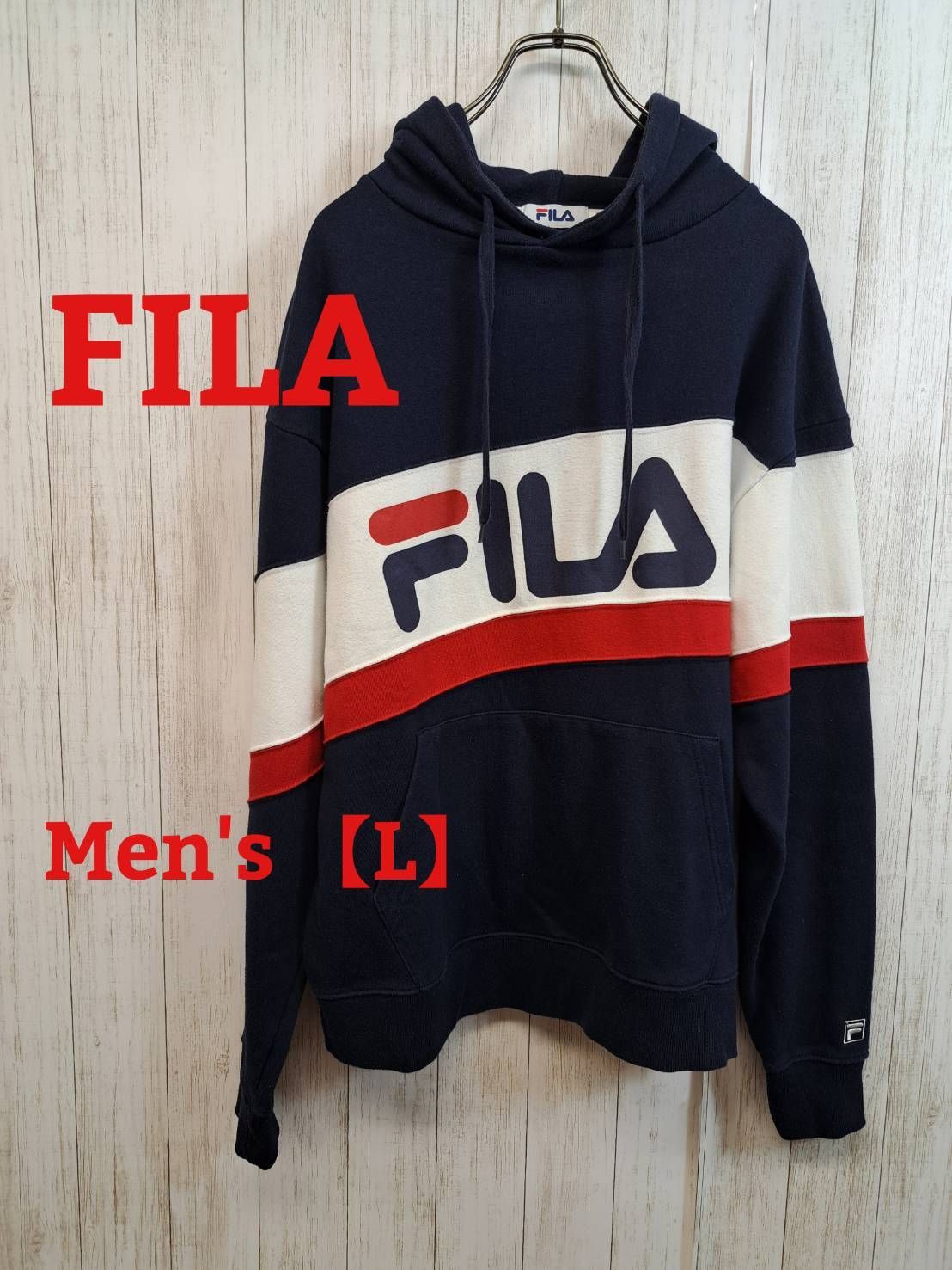 FILA - フィラ FILA L トリコロール パーカー FILA フィラ トリコロールカラー メンズ L パーカー - メルカリ