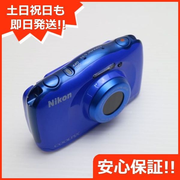 美品 COOLPIX S33 ブルー 即日発送 コンデジ Nikon 本体 土日祝