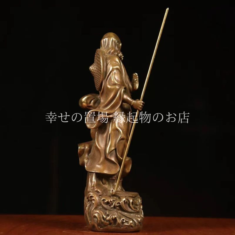 達磨像 仏像 立像 置物 オブジェ 禅宗 葦葉渡江 達磨大師 銅製