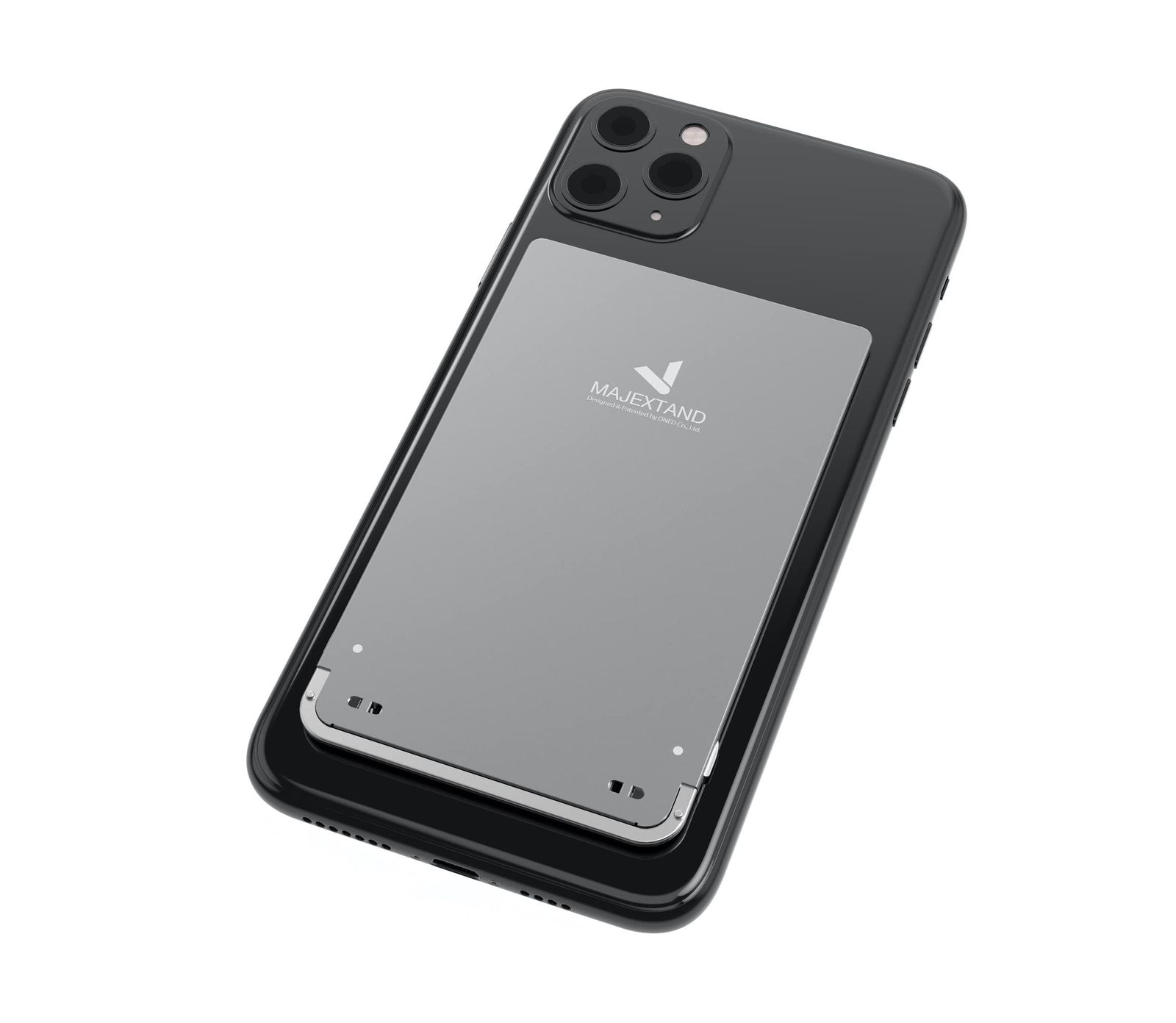 MAJEXTAND 携帯電話とタブレットスタンド 30段階の高さと角度 横向きと縦向きモード ポータブルで調節 な人間工学スタンド 1秒で携帯電話とタブレットを切り替える 米国特許取得済み スペースグレー スペースグレー Space Gray