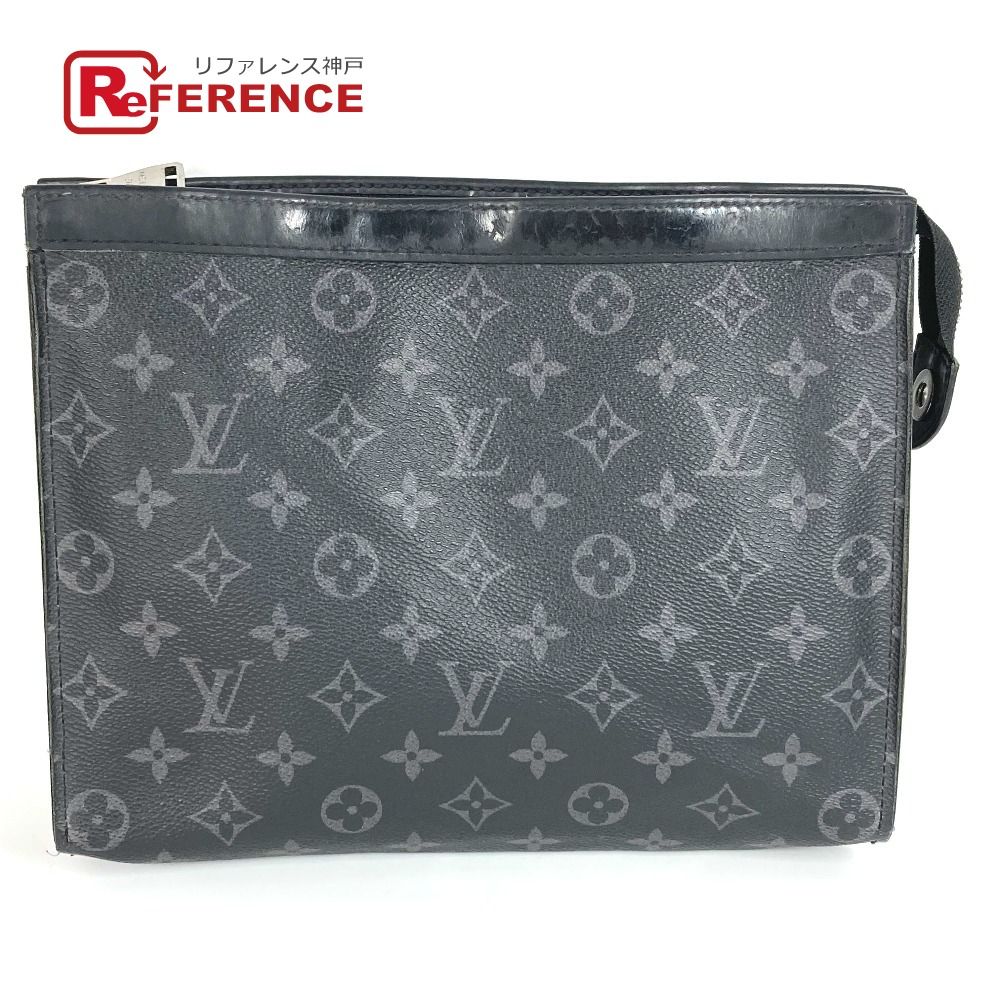LOUIS VUITTON ルイヴィトン クラッチバッグ ポシェット ヴォワヤージュ MM M61692 モノグラムエクリプスキャンバス ブラック