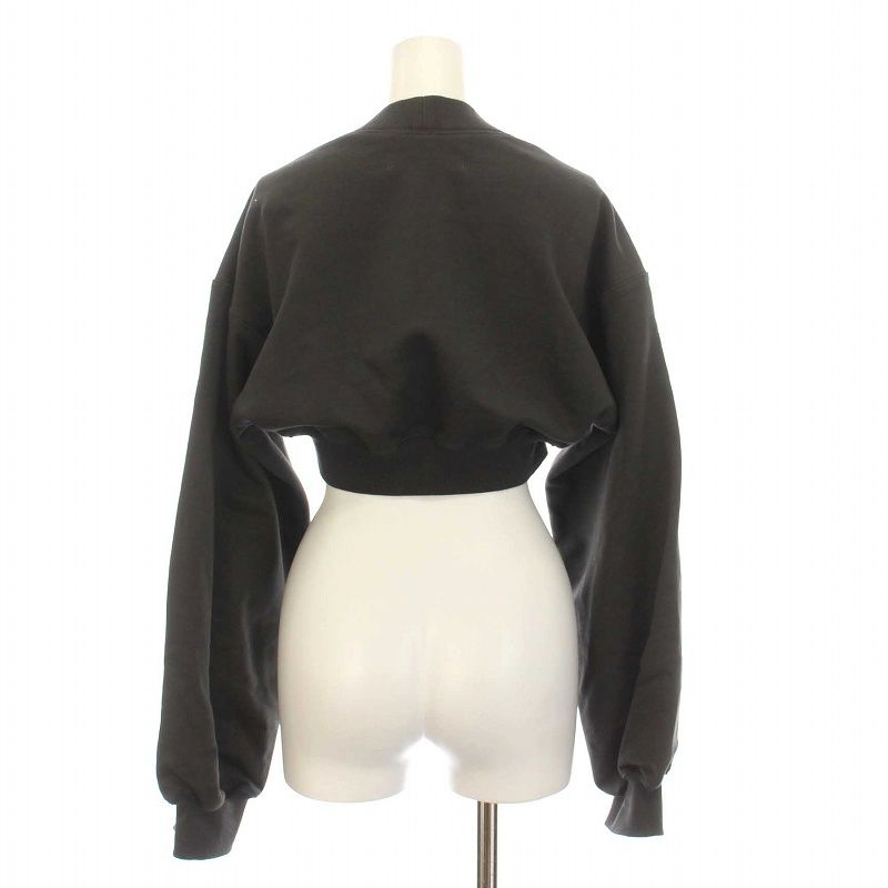 KISHIDAMIKI cropped sweat zip top - grey