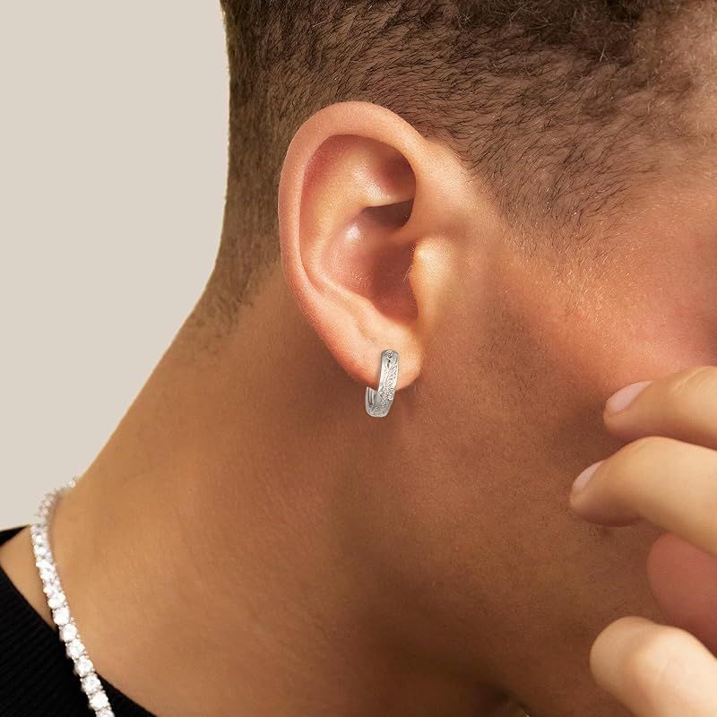 KRKC&CO フープピアス ハワイアンジュエリー メンズピアス 15mm 波/ フープピアス ハワイアンジュエリー KRKC&CO KRKC&CO フープピアス ハワイアンジュエリー メンズピアス 15mm 波/ フープピアス ハワイアンジュエリー KRKC&CO