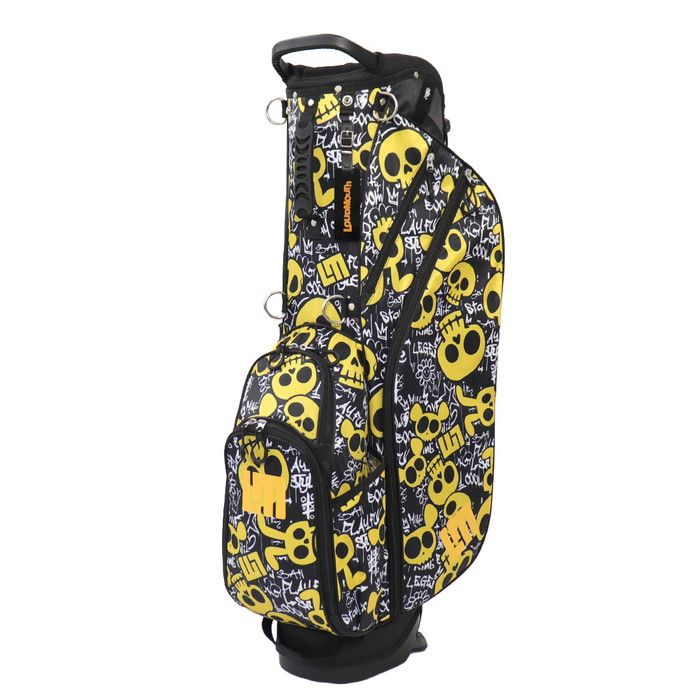 【LOUDMOUTH ラウドマウス】スタンドキャディバッグ　軽量モデル　スカル柄 loud-lm-cb0010n01.jpg