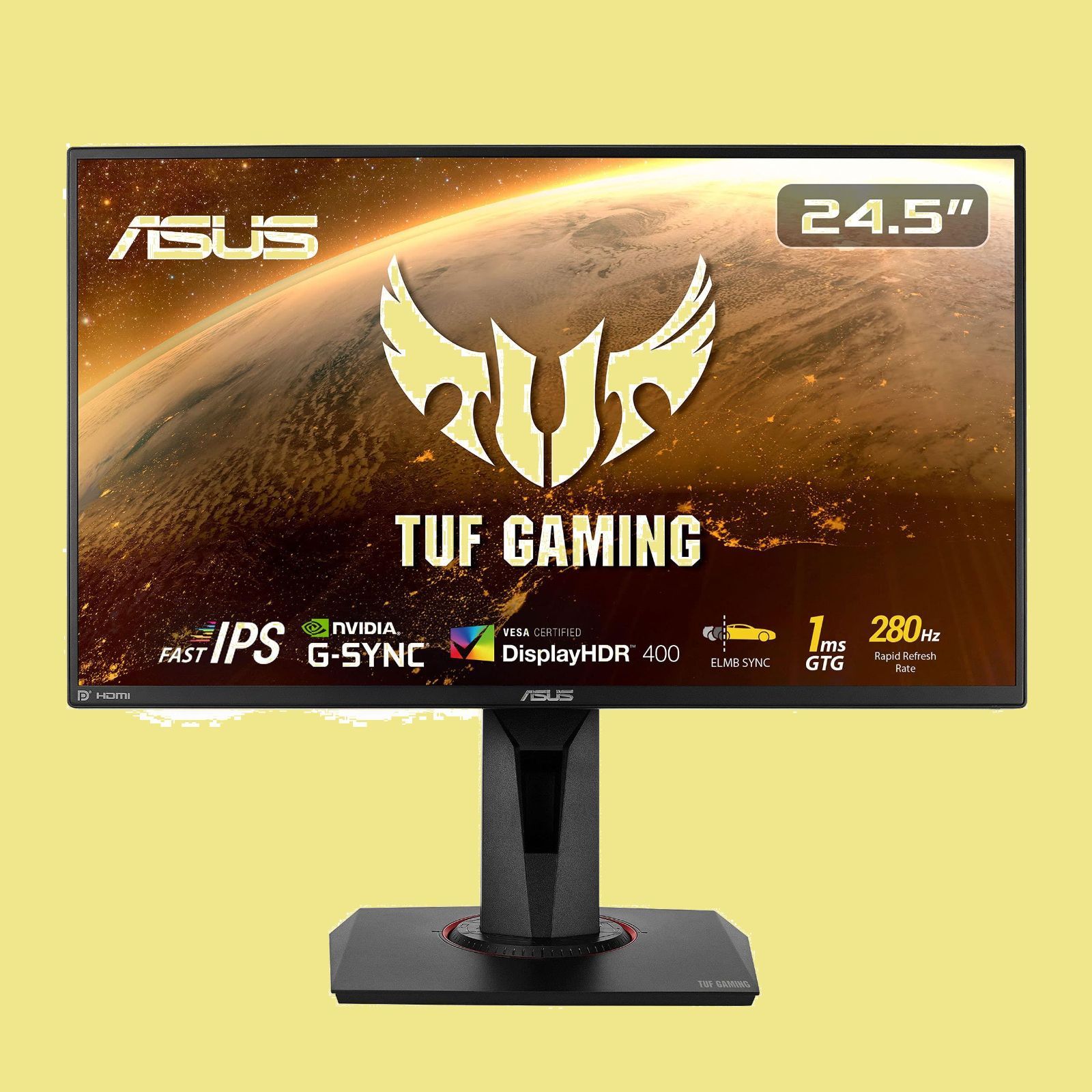 ASUS ゲーミングモニター TUF Gaming VG259QM 24.5インチ/280Hz/フルHD/IPS/1ms/HDR/HDMI×2DP/G-SYNC  Compatible/ELMB/スピーカー/国内正規品 - メルカリ