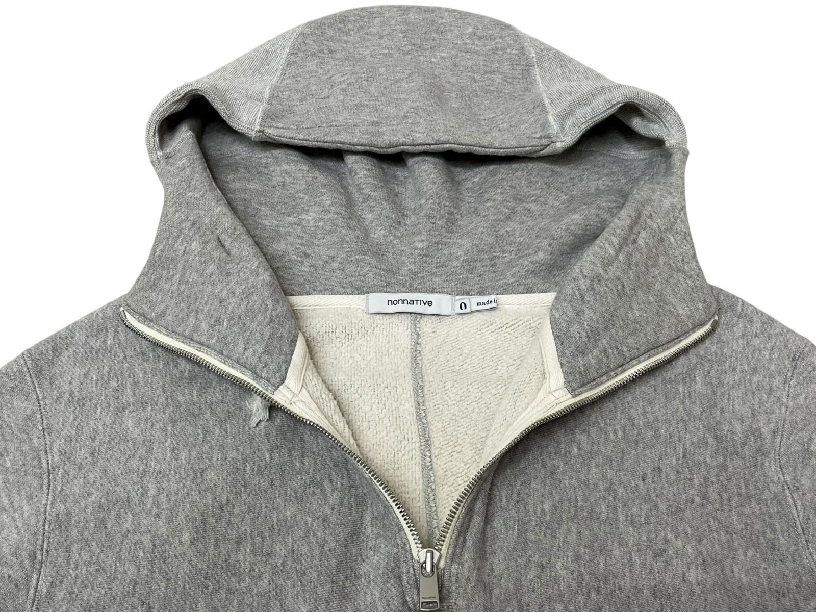 nonnative (ノンネイティブ) DWELLER HOODED HALF ZIP COTTON SWEAT 