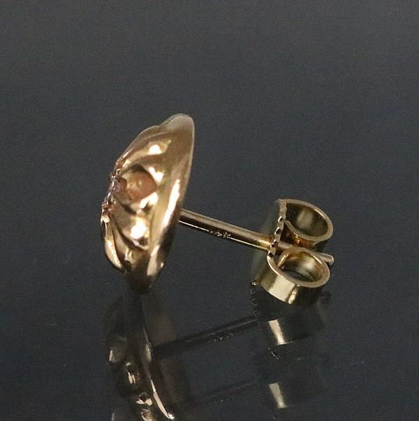 銀座店 クロムハーツ22K クロスボール ダイヤピアス 90263