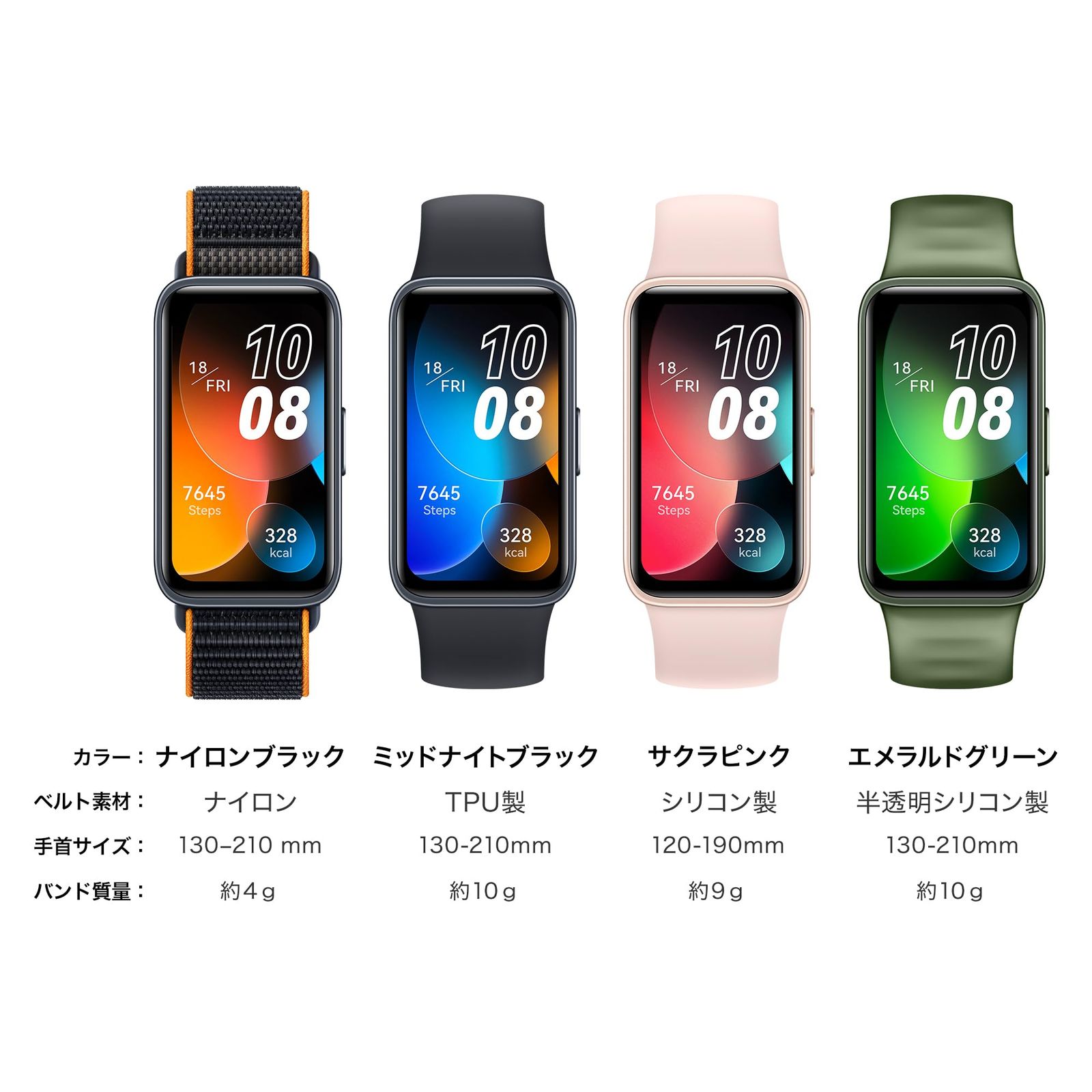 HUAWEI Band 8 スマートウォッチ 高精細フルビューディスプレイ1.47インチ 14日間持続バッテリー 高精度睡眠測定 薄型軽量  24時間健康管理 バンド交換可能 着信通知 LINEアプリ通知 iOS&Android対応 サクラピン [サクラピンク]