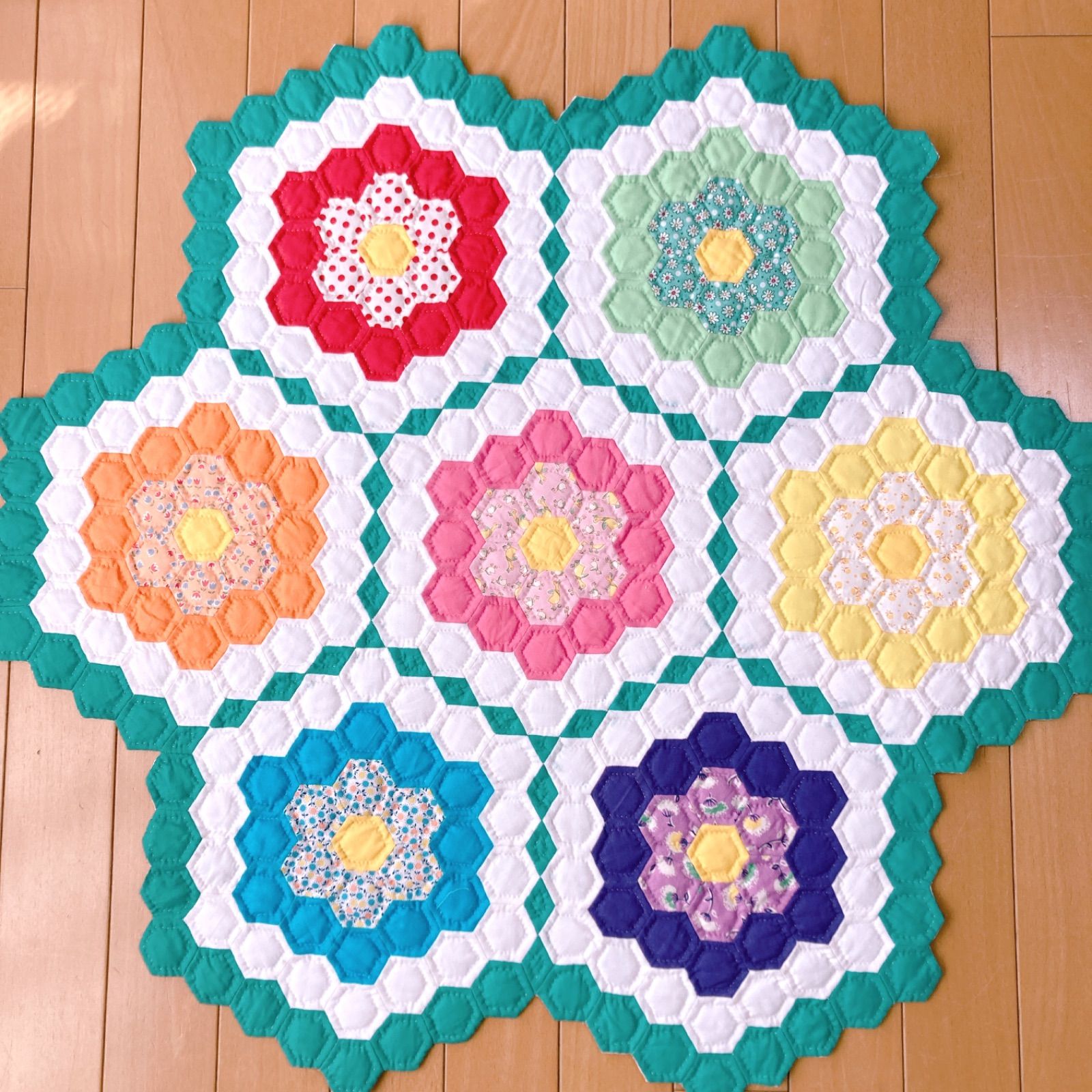 ヘキサゴンのキルト