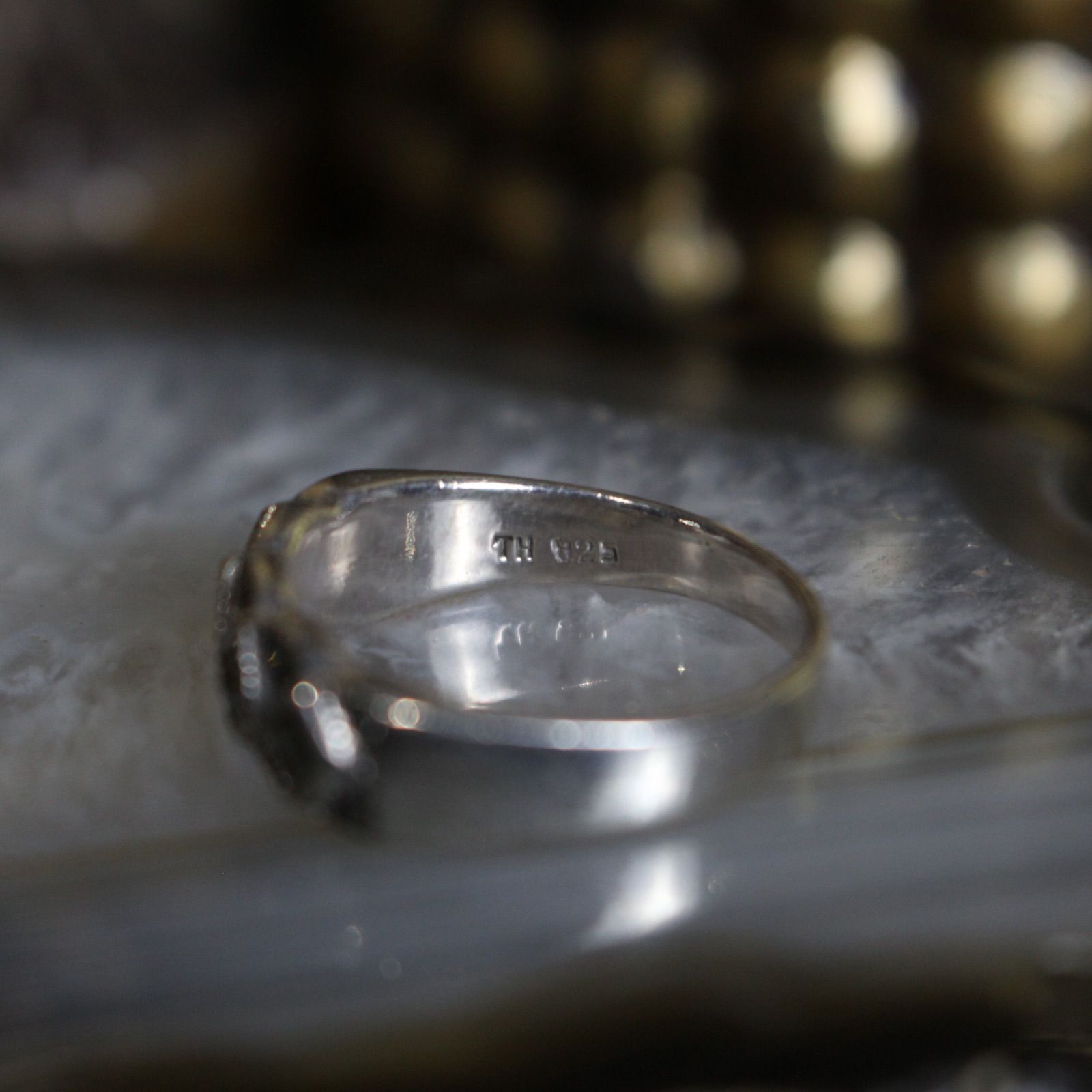 USA VINTAGE TH DESIGN SILVER RING/アメリカ古着デザイン