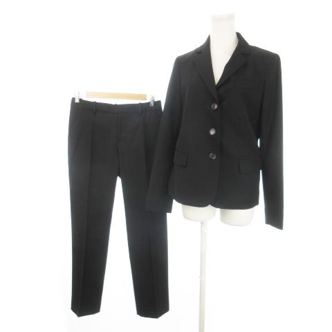 マークジェイコブス MARC JACOBS シングルスーツ セットアップ 2点セット テーラードジャケット 総裏地 スラックス 6 4 M S 黒 ブラック |MN9 GY44