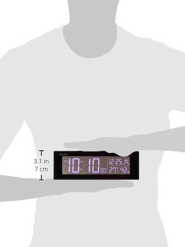 数量 セイコークロック Seiko Clock セイコー クロック 置き時計 目覚まし時計 電波 デジタル 交流式 液晶 シリーズC3 01 黒 本体サイズ 7.3×22.2×4.4cm BC406K