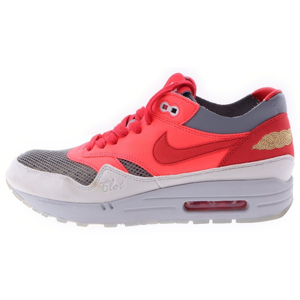 NIKE (ナイキ) AIR MAX1/CLOT KISS OF DEATH DD1870-600 クロット エアマックス1 ローカットスニーカー US9.5/27.5cm ホワイト/レッド