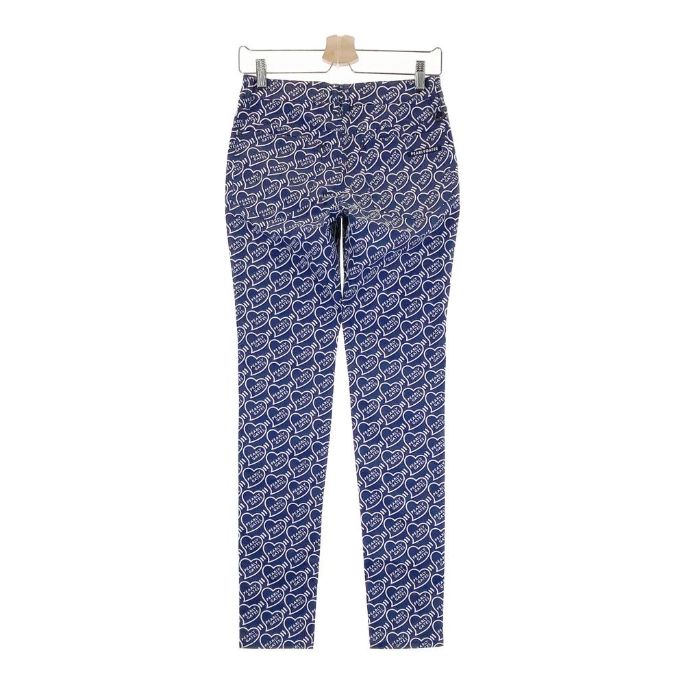 サイズ 0 PEARLY GATES パーリーゲイツ 055 2131404 ストレッチパンツ ロゴハート柄 ネイビー系 ゴルフウェア レディース ストスト