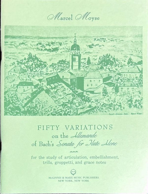 マルセル モイーズ 50 Variations on the Allemande of Bach s Sonata for Solo Flute フルートソロ 輸入楽譜 Marcel Moyse 洋書