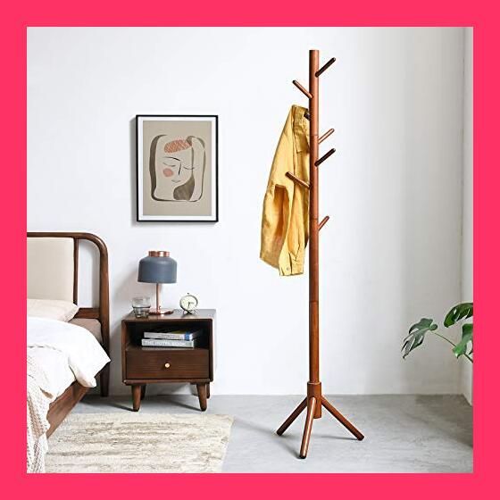 DCM 家具・インテリア ☆木製ポールハンガーハンガーラック 落ちにくい