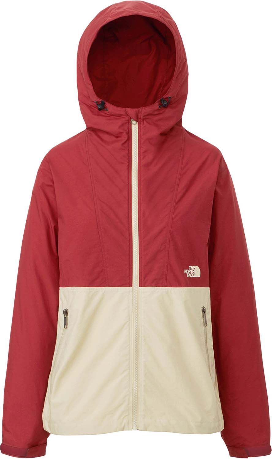 ザ ノース フェイス THE NORTH FACE アウトドア コンパクトジャケット レディース Compact Jacket トップス シェルジャケット キャンプ 撥水 フード 軽量 防風 静電ケア スタッフサック付 NPW IG アイアンレッド×グラベル
