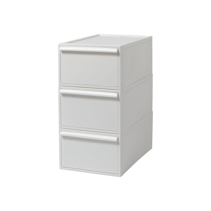 ライクイット like-it 収納ボックス クローゼットシステム 引出し M 3個組 オールホワイト CS-D2 3P 奥行き52cm クローゼット収納にピッタリ 累計販売数270万台突破