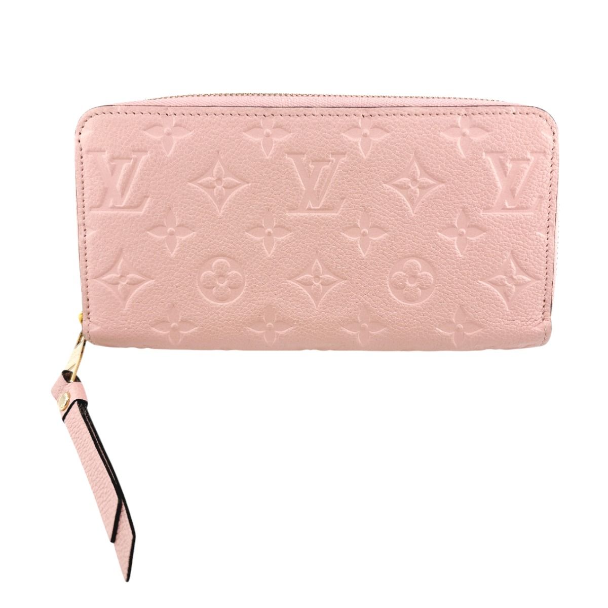 ルイヴィトン M64090 アンプラント ラウンドファスナー ジッピーウォレット 長財布 LOUIS VUITTON ローズプードル