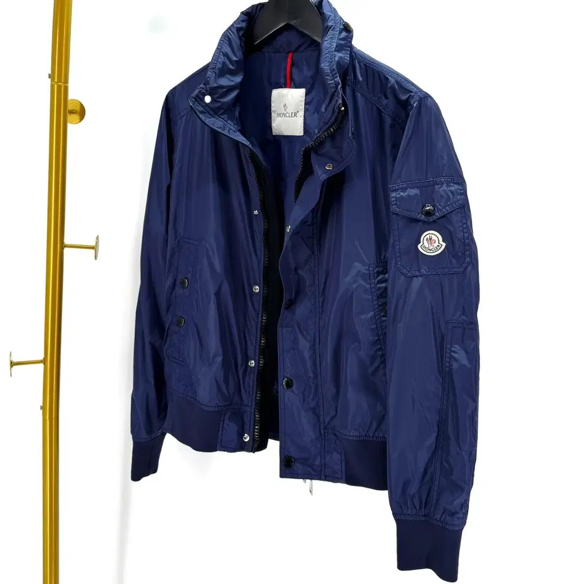 【MONCLER】ネイビー ジャンパー M Navy Blue Moncler Maya Hooded Short Down Jacket - Short Down